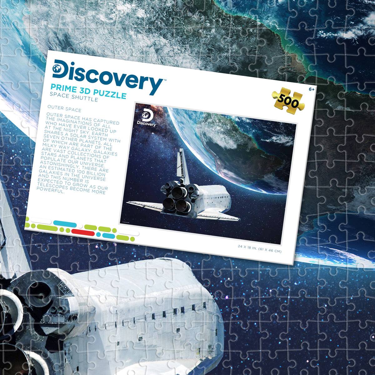 Puzzle 3D Vaisseau Spatial Discovery (500 pièces, 61 cm × 46 cm) | Houston, nous avons un puzzle. | 20041