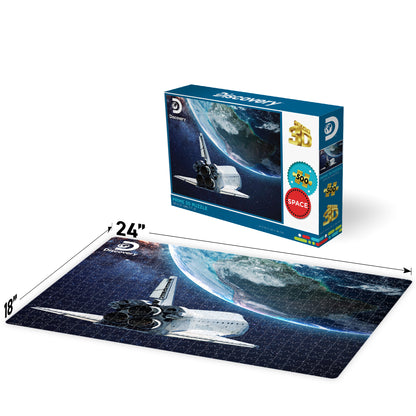 Puzzle 3D Vaisseau Spatial Discovery (500 pièces, 61 cm × 46 cm) | Houston, nous avons un puzzle. | 20041