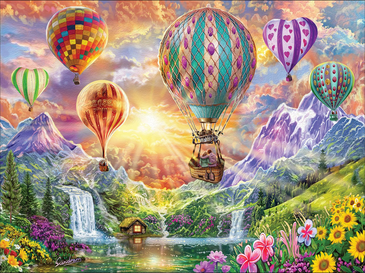 Steve Sundram Love Is in the Air 500-Piece 3D Lenticular Puzzle, Piece Together the Romance | Prime 3D | 24x18" | 20074