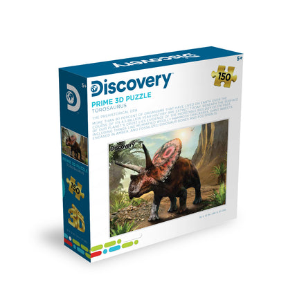 Puzzle 3D Discovery Torosaurus Prime (150 pièces, 18 po × 12 po) | Cornes en avant. Place au puzzle. | 20847