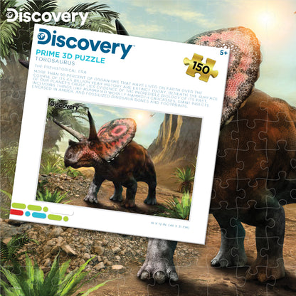Puzzle 3D Discovery Torosaurus Prime (150 pièces, 18 po × 12 po) | Cornes en avant. Place au puzzle. | 20847