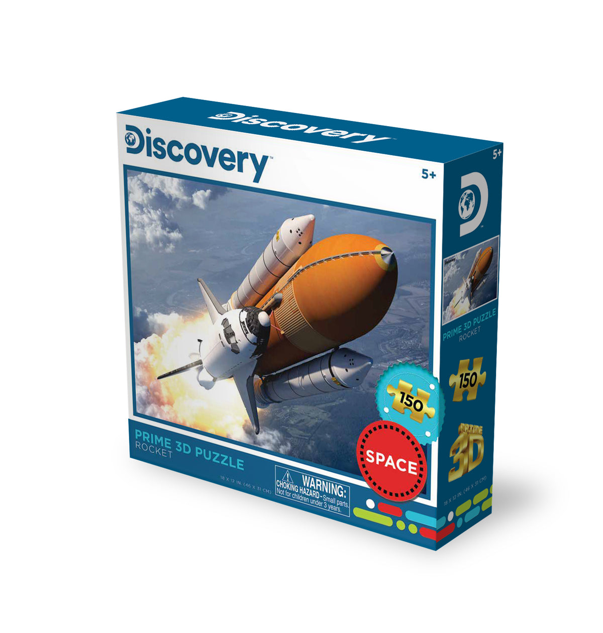 Puzzle 3D Discovery Rocket Prime (150 pièces, 45,7 cm × 30,5 cm) | Houston, nous avons trouvé toutes les pièces ! | 20851