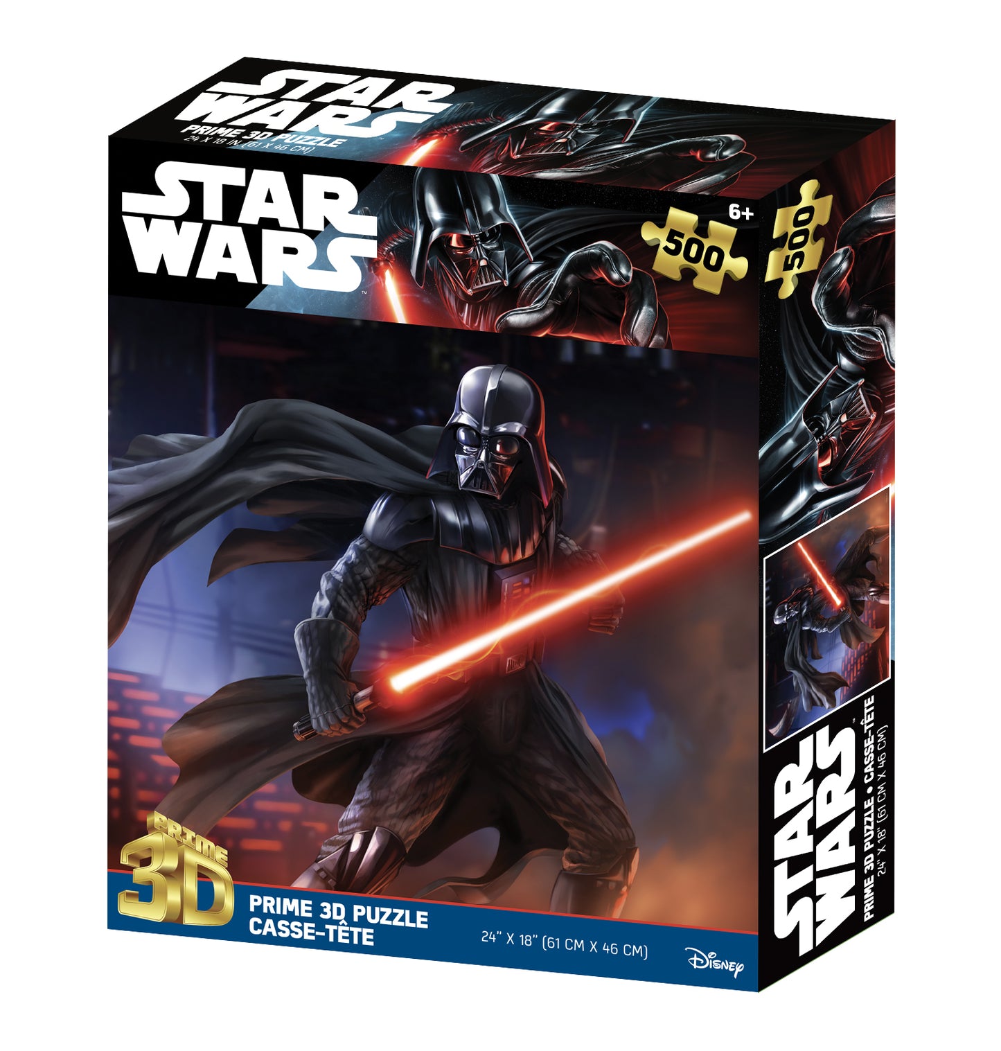 Star Wars Classic Darth Vader 500pc | Prime 3D Lenticular Jigsaw Puzzle | 24x18" | 32606