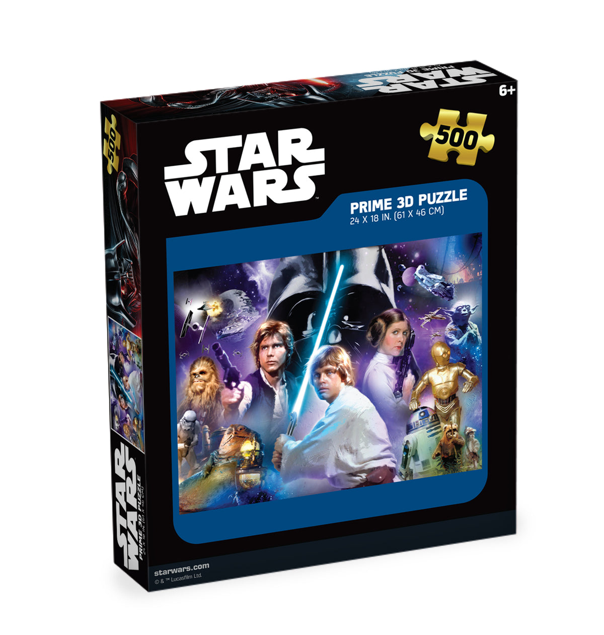 Puzzle 3D lenticulaire Star Wars Luke Skywalker Jedi 500 pièces | Faites corps avec la Force | 61 x 46 cm | 32637