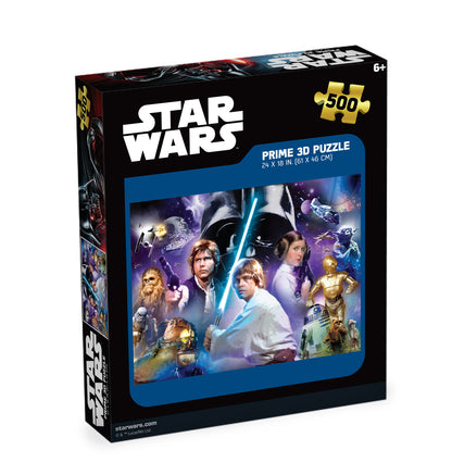 Puzzle 3D lenticulaire Star Wars Luke Skywalker Jedi 500 pièces | Faites corps avec la Force | 61 x 46 cm | 32637