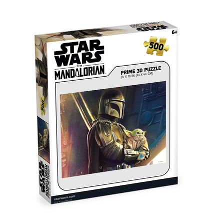 Star Wars The Mandalorian 500 pc | Prime 3D Lenticular Jigsaw Puzzle | 24x18" | 32639
