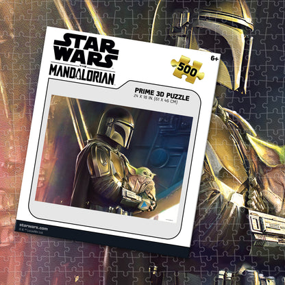 Star Wars The Mandalorian 500 pc | Prime 3D Lenticular Jigsaw Puzzle | 24x18" | 32639