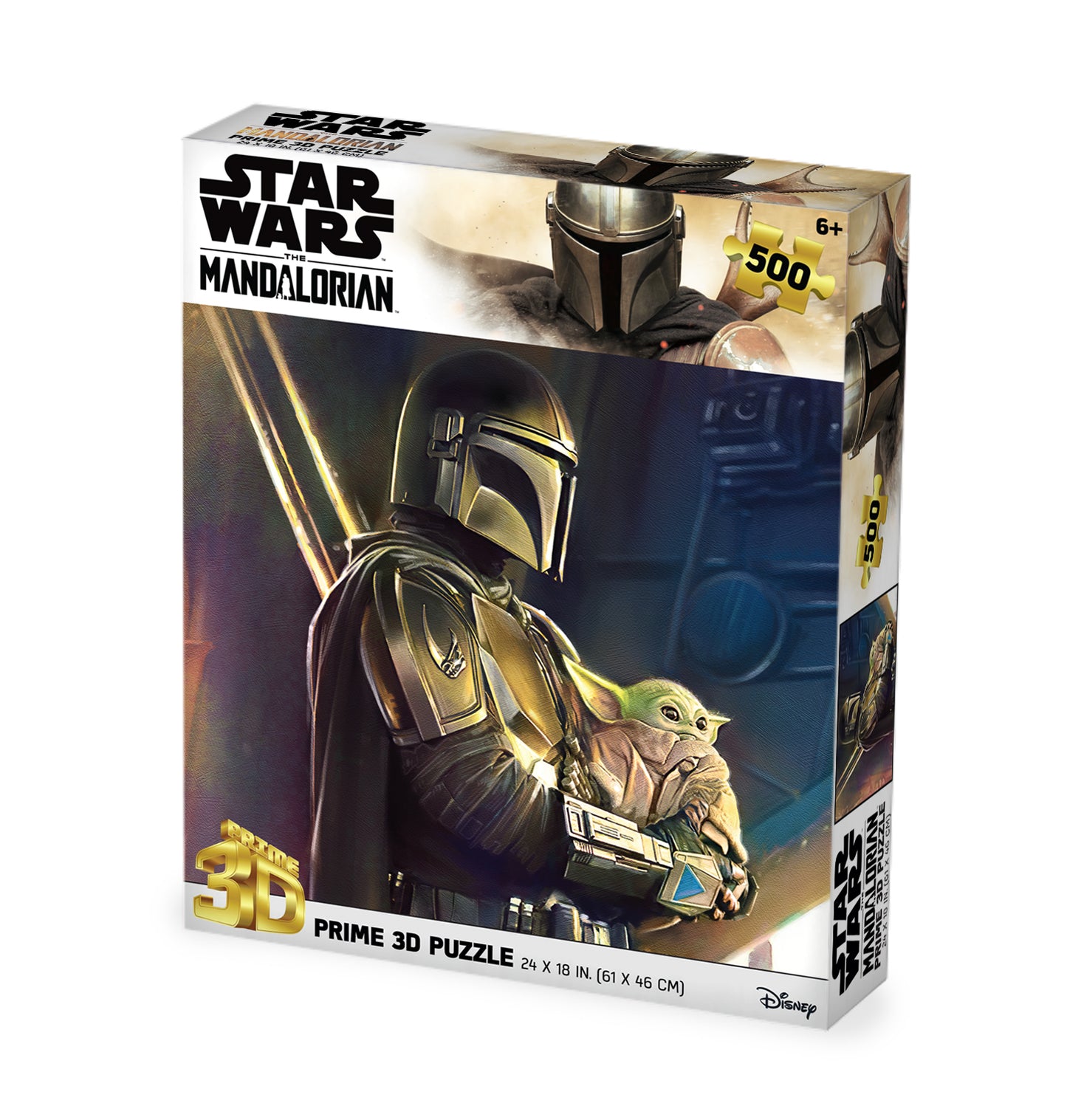 Star Wars The Mandalorian 500 pc | Prime 3D Lenticular Jigsaw Puzzle | 24x18" | 32639