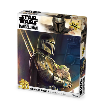 Star Wars The Mandalorian 500 pc | Prime 3D Lenticular Jigsaw Puzzle | 24x18" | 32639