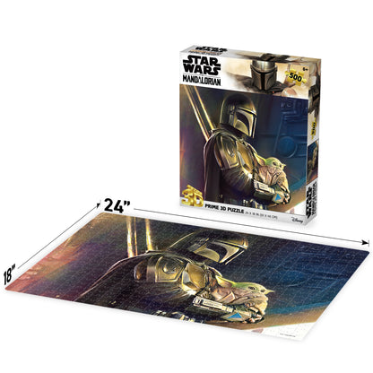 Star Wars The Mandalorian 500 pc | Prime 3D Lenticular Jigsaw Puzzle | 24x18" | 32639