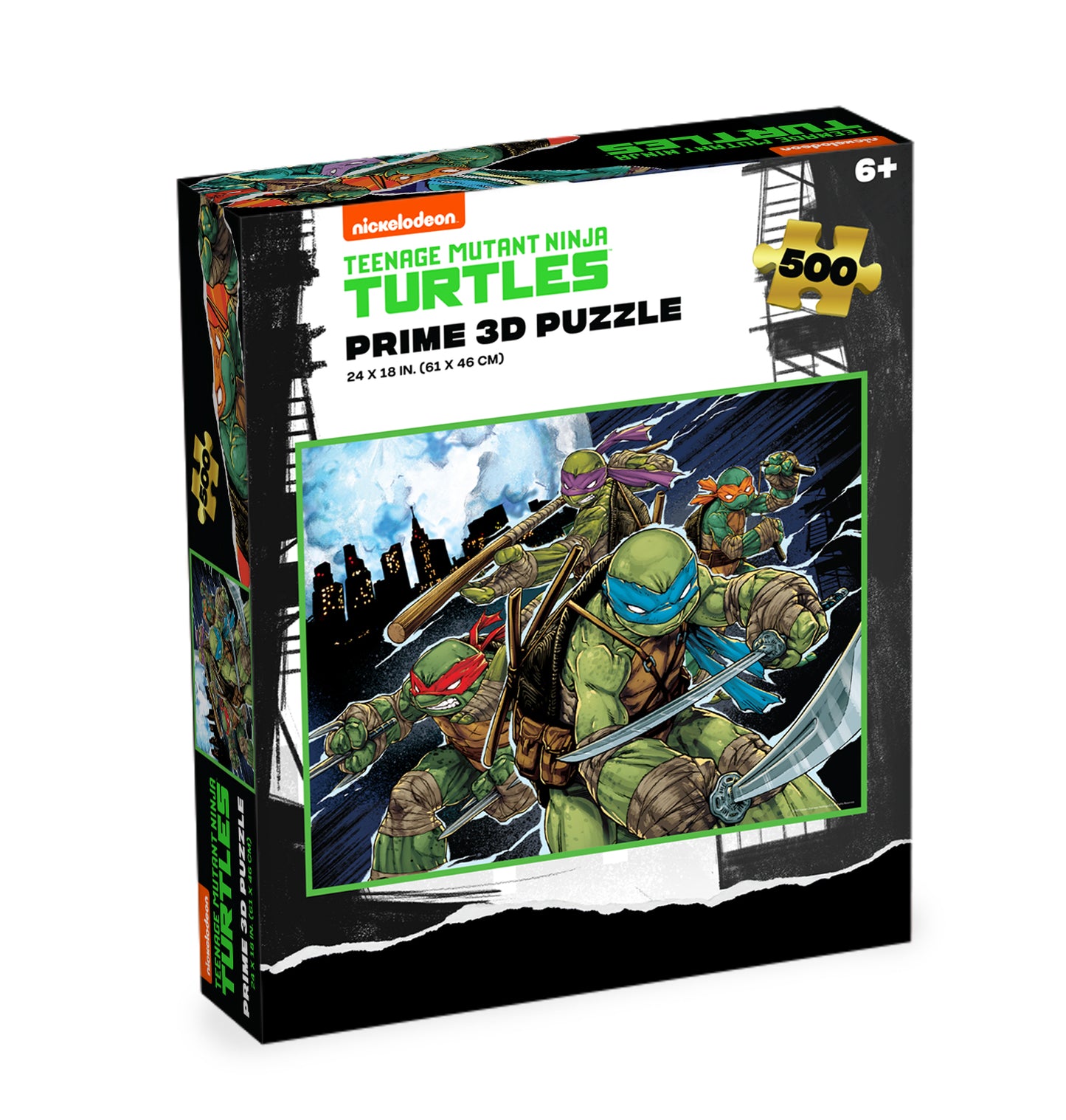 Nickelodeon Teenage Mutant Ninja Turtles 500pc | Prime 3D Lenticular Jigsaw Puzzle | 24x18" | 32721