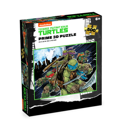 Nickelodeon Teenage Mutant Ninja Turtles 500pc | Prime 3D Lenticular Jigsaw Puzzle | 24x18" | 32721