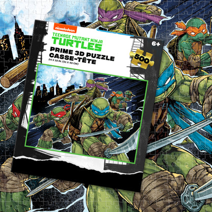 Nickelodeon Teenage Mutant Ninja Turtles 500pc | Prime 3D Lenticular Jigsaw Puzzle | 24x18" | 32721