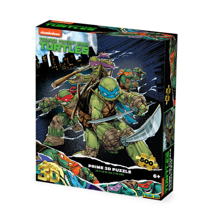 Nickelodeon Teenage Mutant Ninja Turtles 500pc | Prime 3D Lenticular Jigsaw Puzzle | 24x18" | 32721