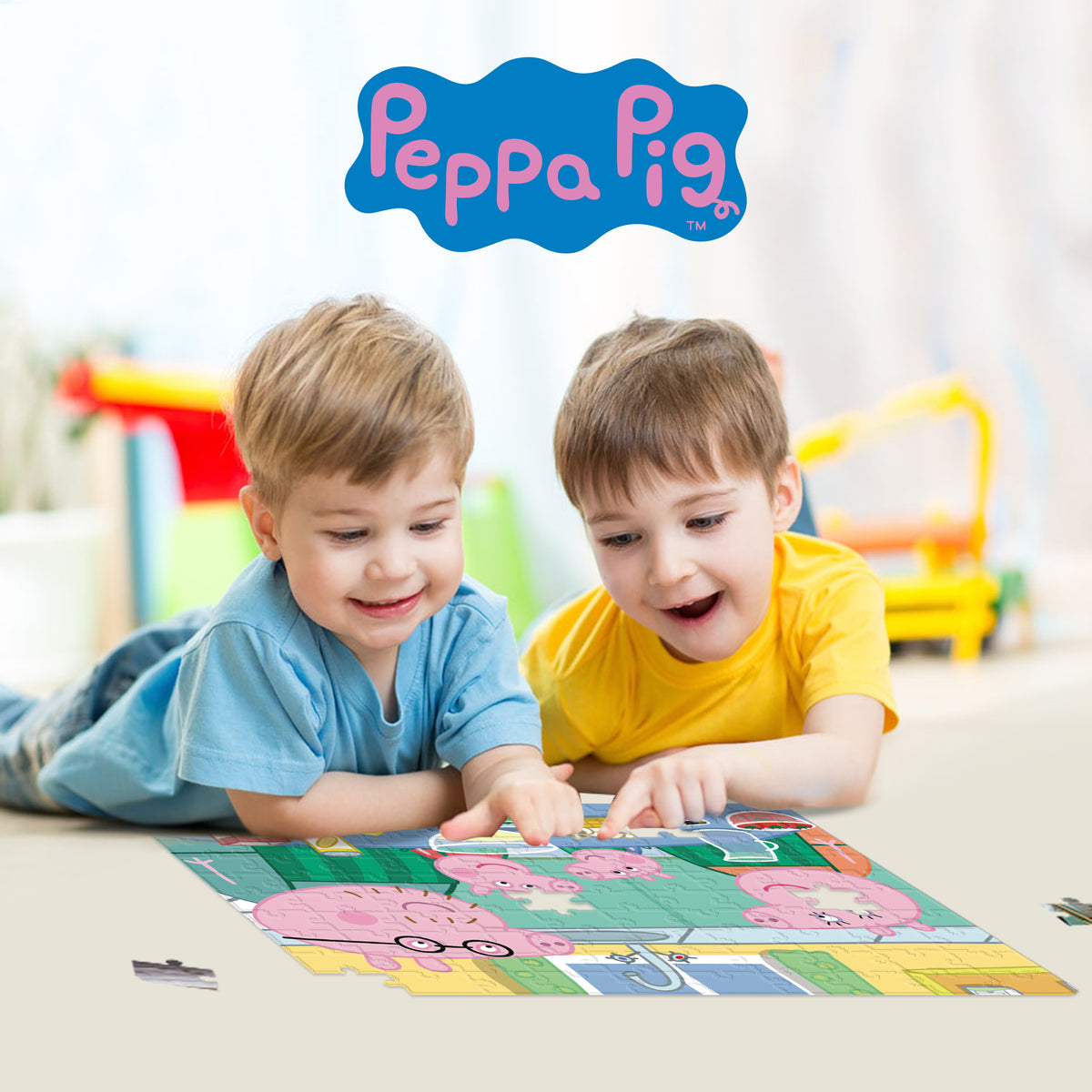 Puzzle géant Peppa Pig Hasbro, 100 pièces pour enfants | Pour des moments de jeu plus stimulants | 61 x 46 cm | 32725