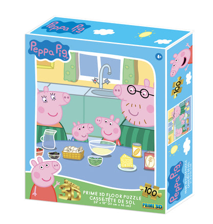 Puzzle géant Peppa Pig Hasbro, 100 pièces pour enfants | Pour des moments de jeu plus stimulants | 61 x 46 cm | 32725