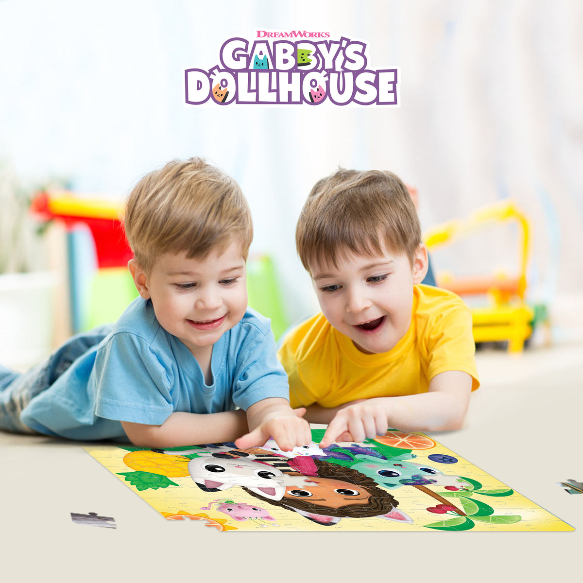 Puzzle au sol 100 pièces Gabby et la Maison Magique Universal pour enfants | Donnez vie au monde magique de Gabby | 61 x 46 cm | 32761