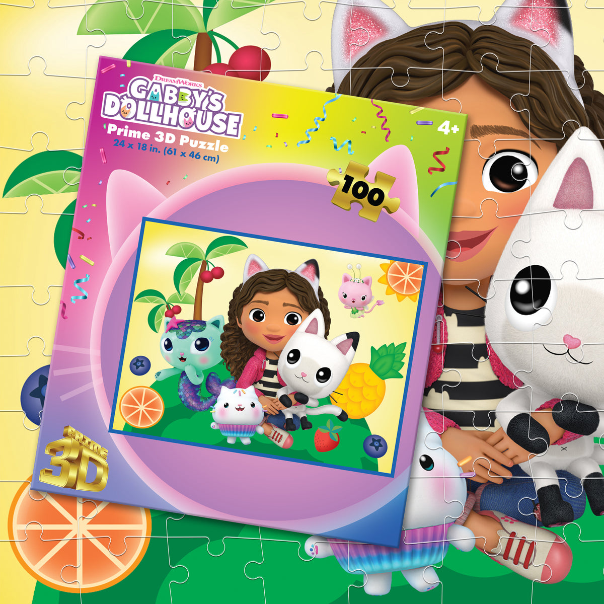 Puzzle au sol 100 pièces Gabby et la Maison Magique Universal pour enfants | Donnez vie au monde magique de Gabby | 61 x 46 cm | 32761