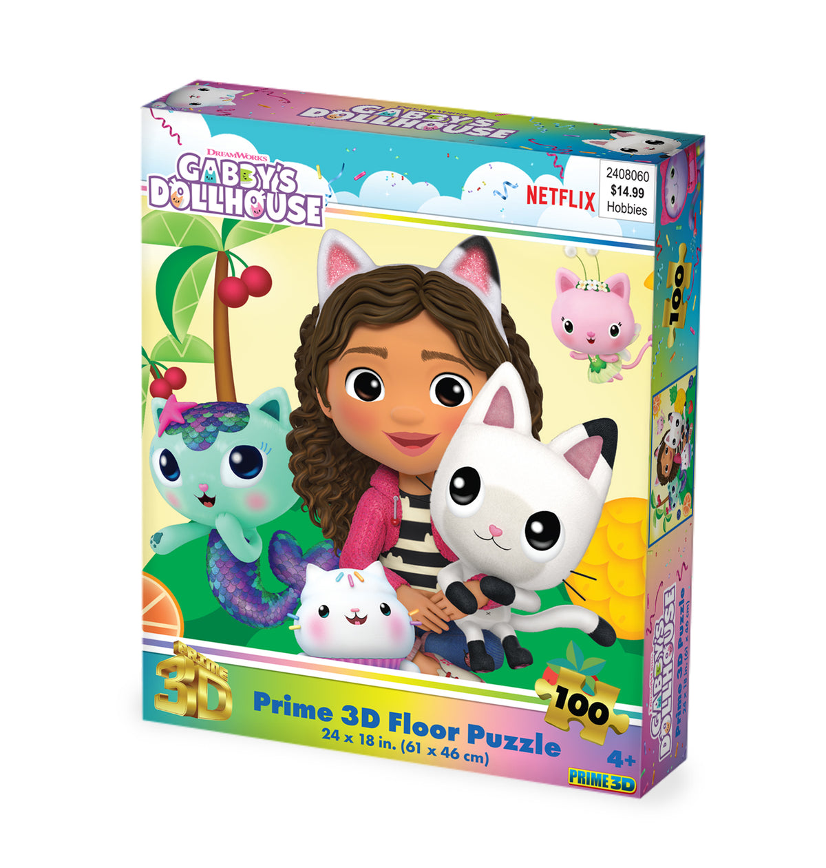 Puzzle au sol 100 pièces Gabby et la Maison Magique Universal pour enfants | Donnez vie au monde magique de Gabby | 61 x 46 cm | 32761