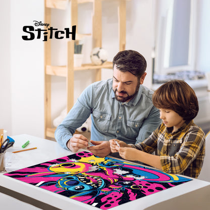 Puzzle 3D lenticulaire Disney Stitch Blaster de 500 pièces | Assemblez la malice | 61 x 46 cm | 32818
