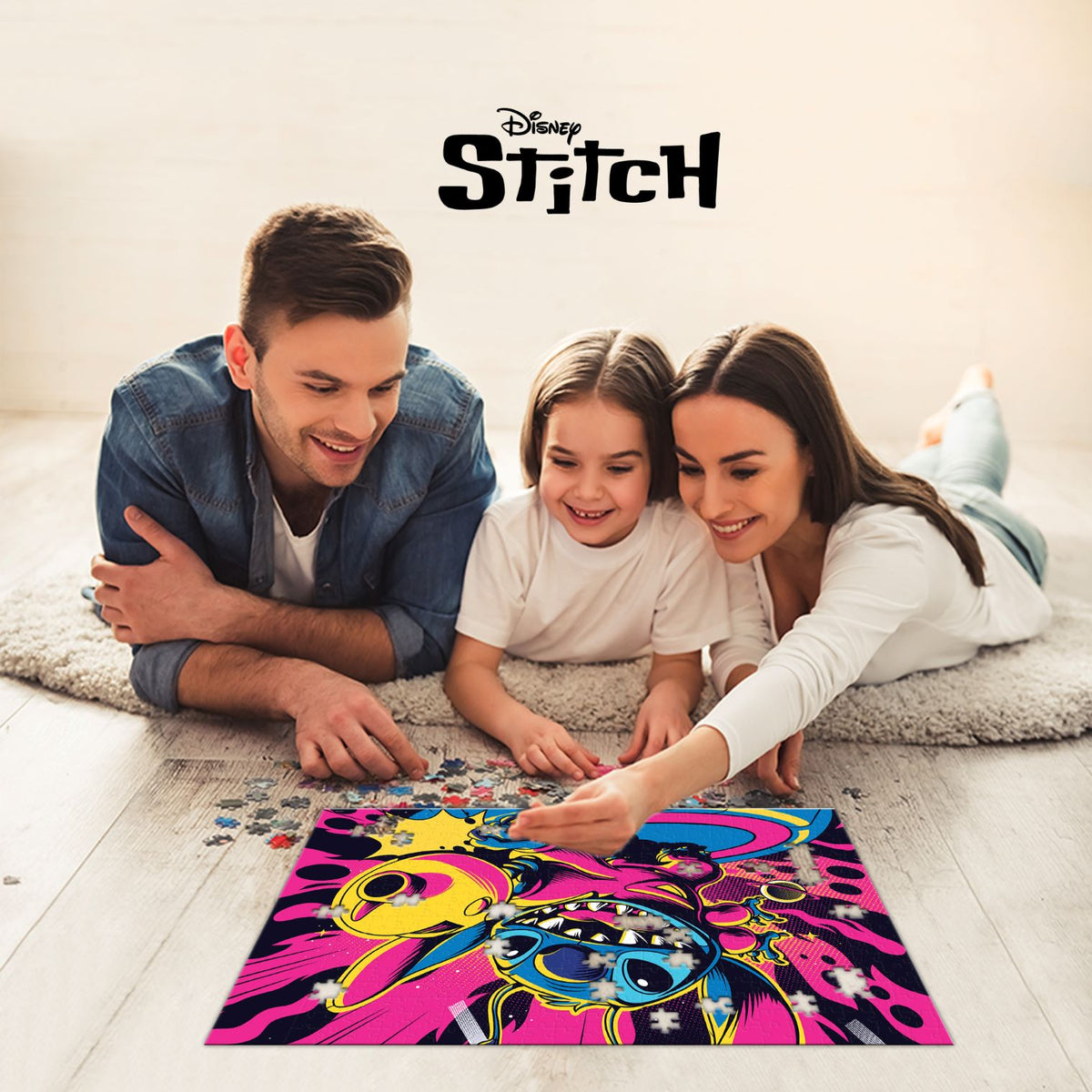 Puzzle 3D lenticulaire Disney Stitch Blaster de 500 pièces | Assemblez la malice | 61 x 46 cm | 32818