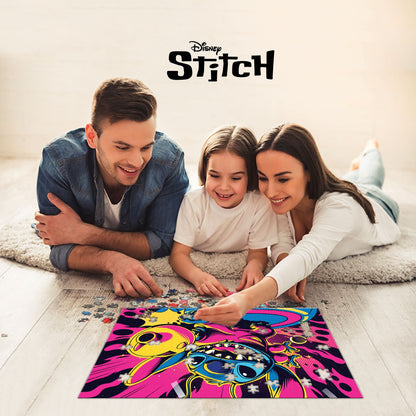 Puzzle 3D lenticulaire Disney Stitch Blaster de 500 pièces | Assemblez la malice | 61 x 46 cm | 32818
