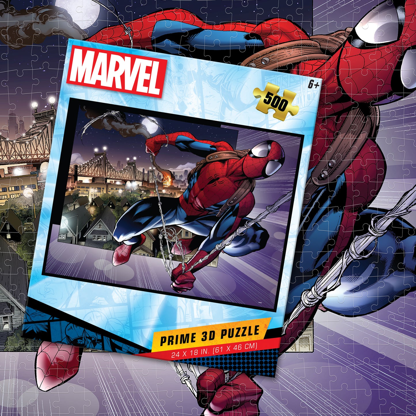Marvel Universe Spider-Man 500pc | Prime 3D Lenticular Jigsaw Puzzle | 24x18" | 32849