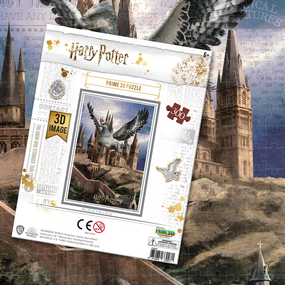 Puzzle 3D Harry Potter Buck l'Hippogriffe dans sa boîte en métal (300 pièces) | Une construction magique digne de Poudlard | 33007