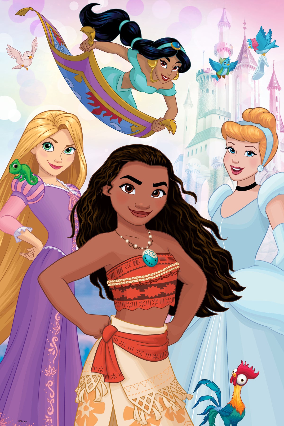 Puzzle Disney Princess Prime3D (200 pièces, 30,5 cm x 45,7 cm) | Chaque histoire de princesse commence par une pièce | 33038