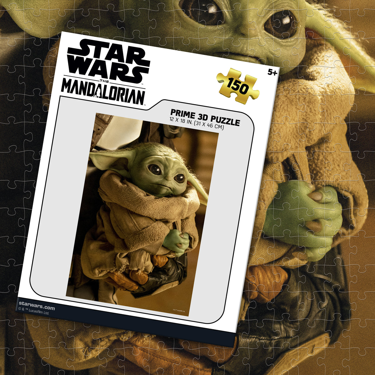 Grogu : Puzzle 3D Star Wars The Mandalorian (300 pièces, 46 cm × 30 cm) | Telle est la voie du puzzle | 33094