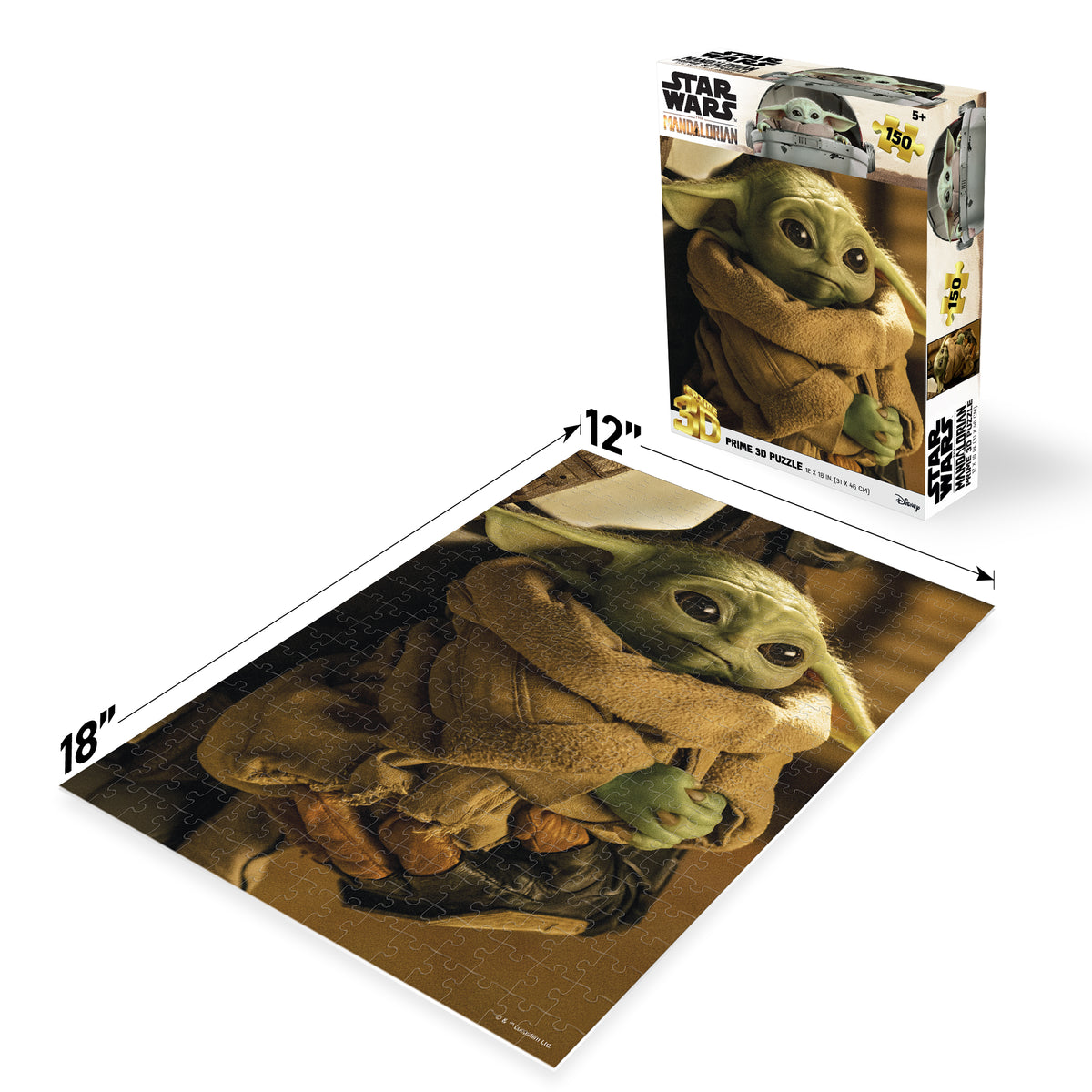 Grogu : Puzzle 3D Star Wars The Mandalorian (300 pièces, 46 cm × 30 cm) | Telle est la voie du puzzle | 33094