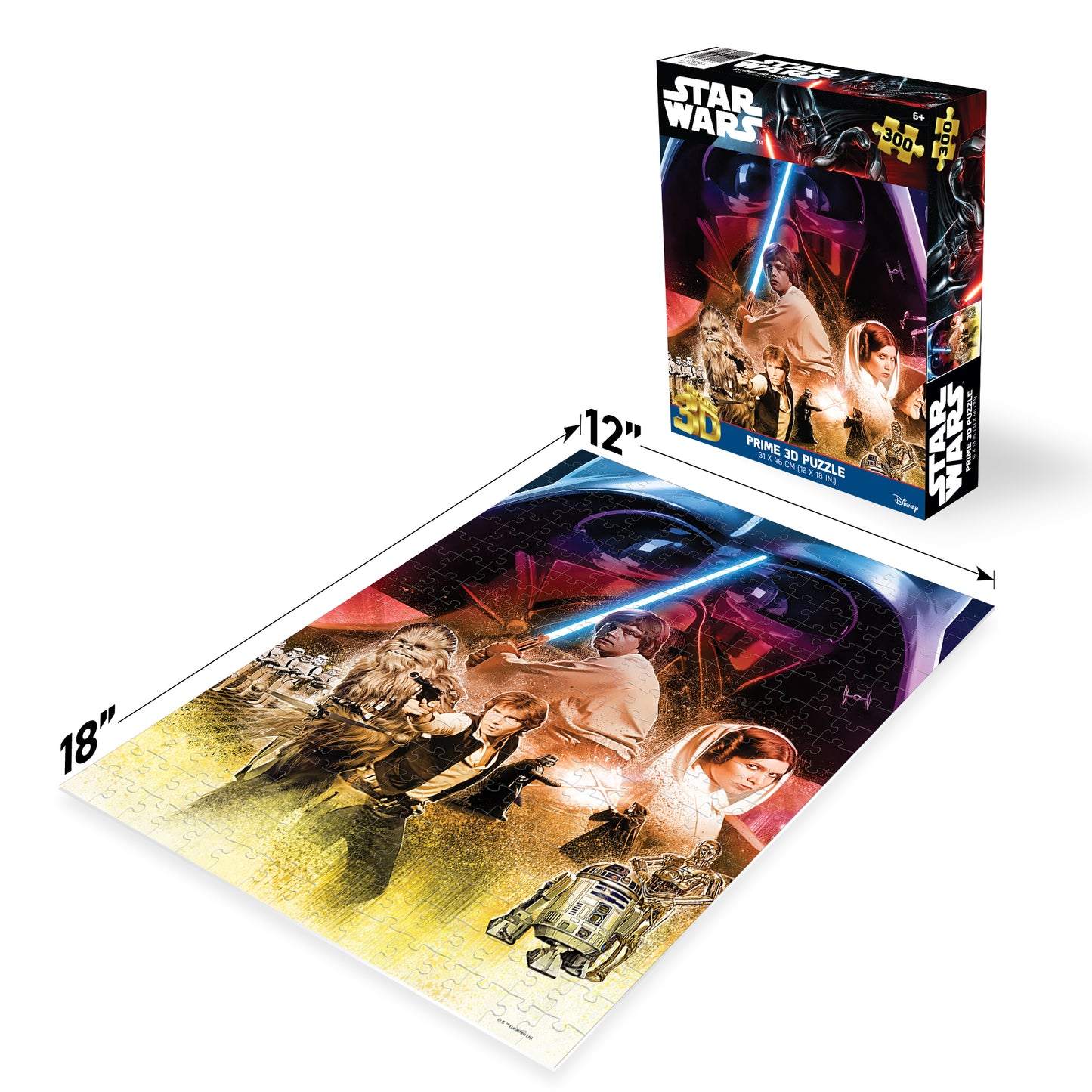 Star Wars Classic 300pc | Prime 3D Lenticular Puzzle | 12x18" | 33148