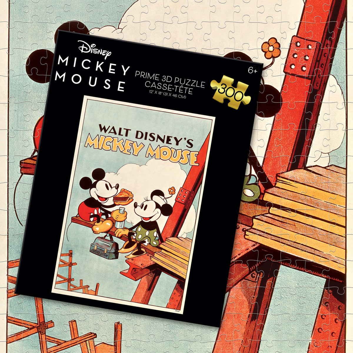 Puzzle Prime3D Disney Mickey Mouse Lunch 300 pièces 30 x 46 cm | Lunch with the Legend | 33157
