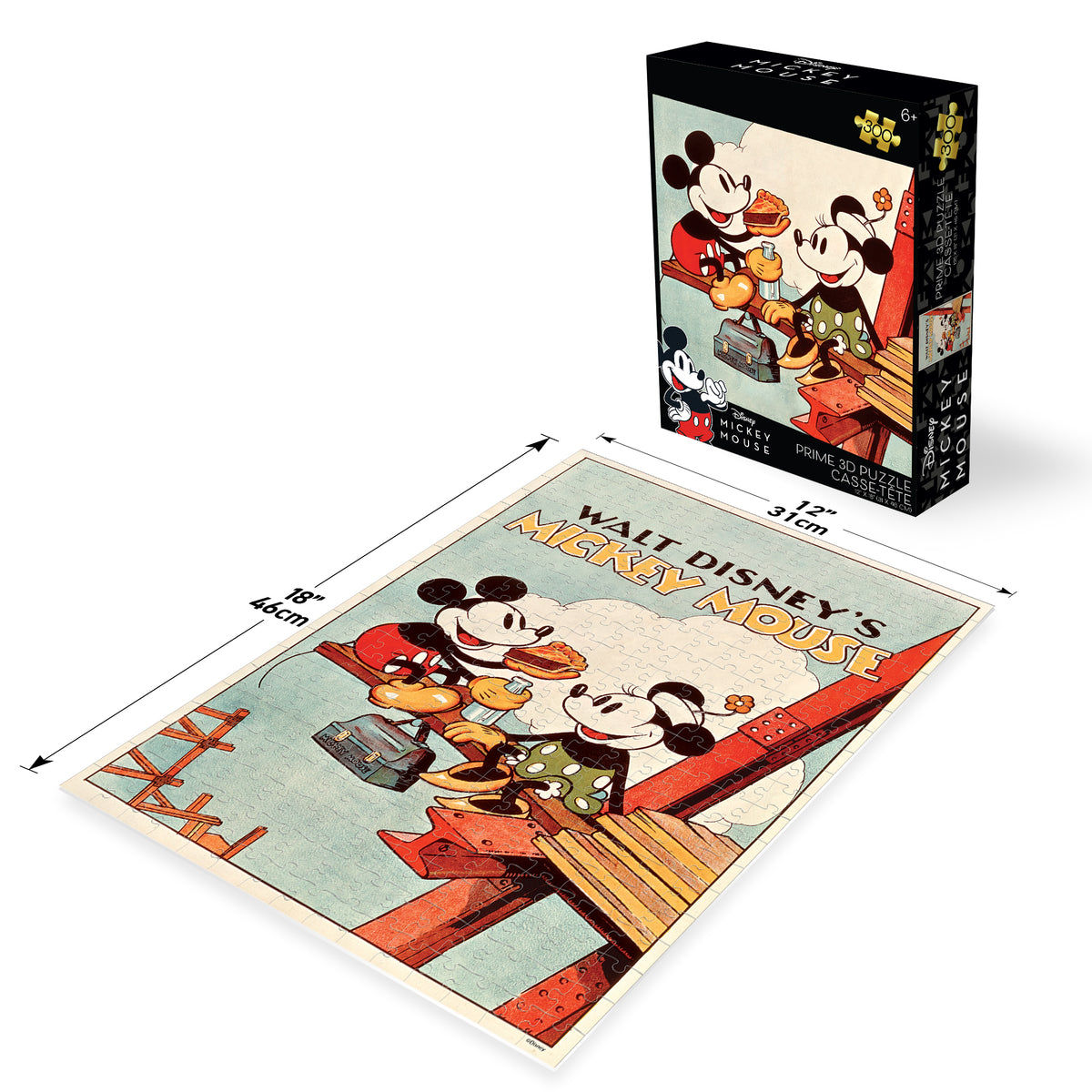 Puzzle Prime3D Disney Mickey Mouse Lunch 300 pièces 30 x 46 cm | Lunch with the Legend | 33157