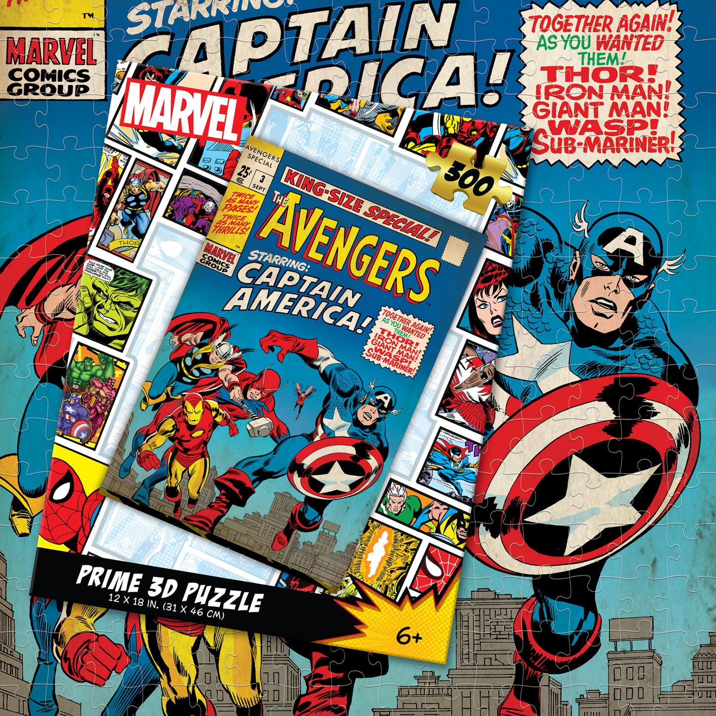 Avengers Marvel Comics 3D Jigsaw Puzzle 33167 300pc 12x18"