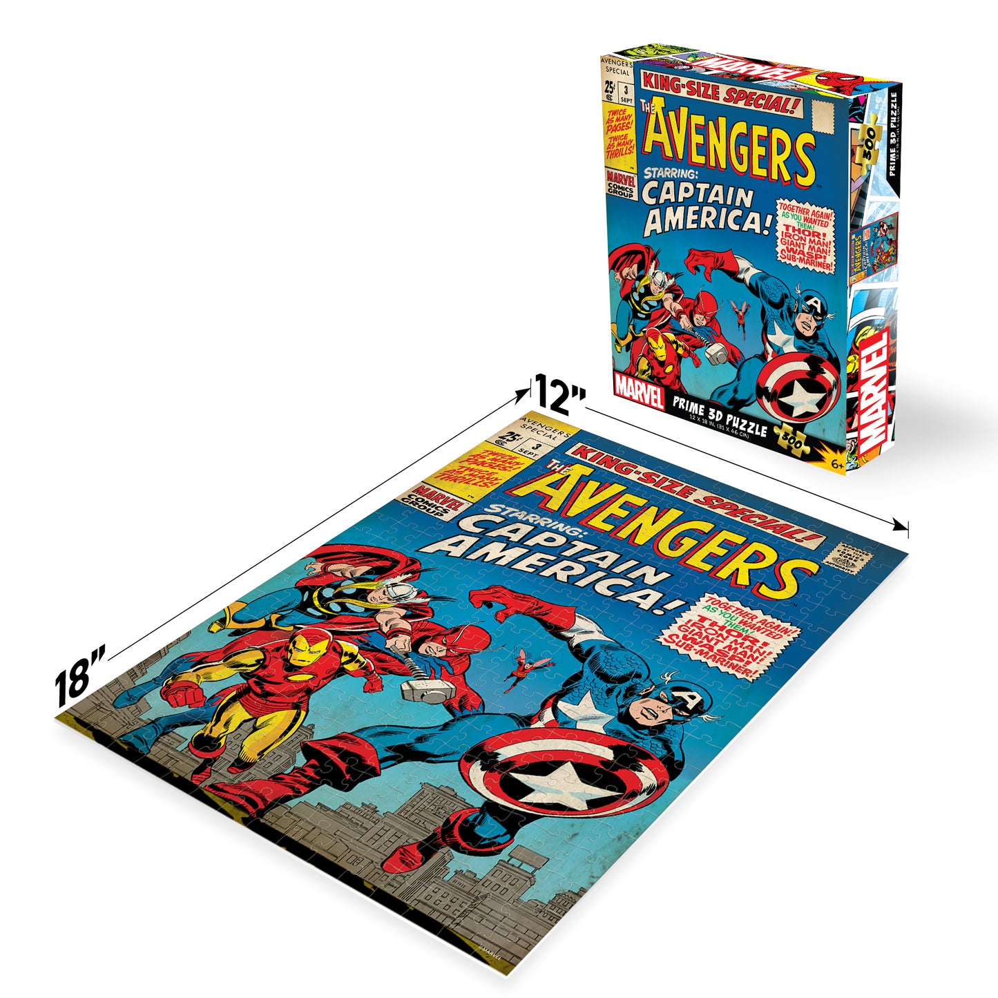 Avengers Marvel Comics 3D Jigsaw Puzzle 33167 300pc 12x18"