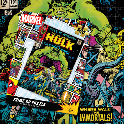 Puzzle 3D Hulk Prime3D (300 pièces, 45,7 cm × 30,5 cm) | Écrasez d'abord. Comptez les pièces après. | 33173