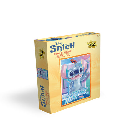 Puzzle 3D lenticulaire Disney Stitch Glow de 200 pièces | Laissez Stitch voler la vedette | Prime3D | 30,5 x 45,7 cm | 33395