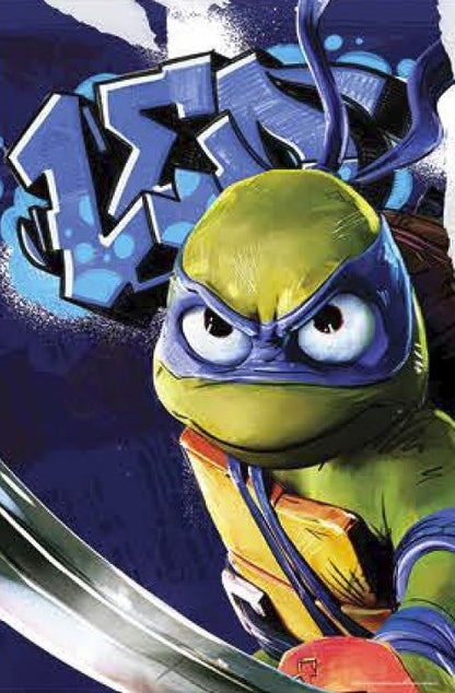 Teenage Mutant Ninja Turtles Leonardo 300pc | Collectible Shaped Tin | Prime 3D Lenticular Puzzle | 18x12" | 35637