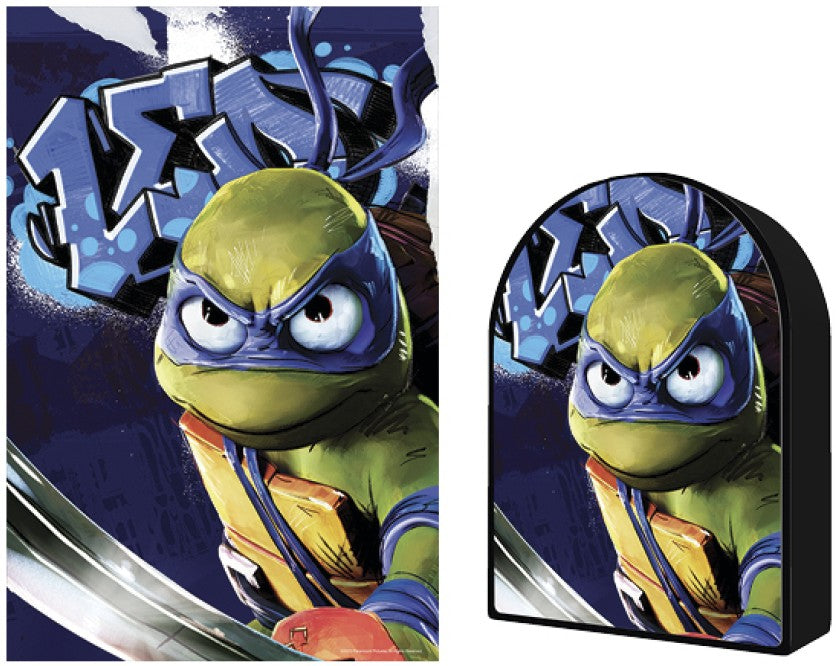 Teenage Mutant Ninja Turtles Leonardo 300pc | Collectible Shaped Tin | Prime 3D Lenticular Puzzle | 18x12" | 35637