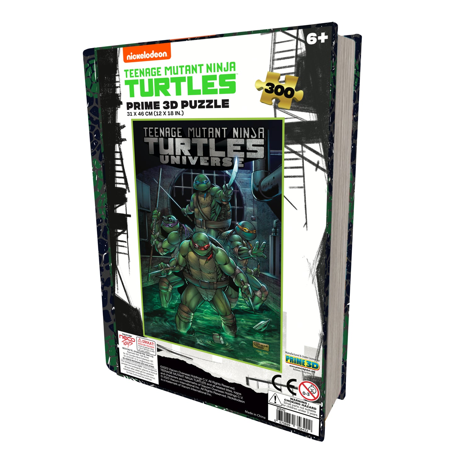 TMNT Prime3D Lenticular Puzzle (300 Pieces) | Cowabunga Comes to Life | 35642