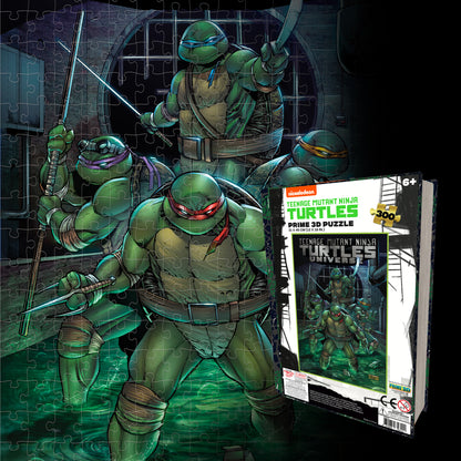 TMNT Prime3D Lenticular Puzzle (300 Pieces) | Cowabunga Comes to Life | 35642