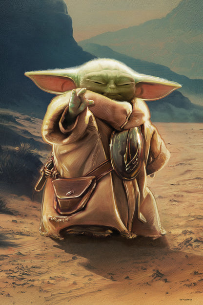 Star Wars The Mandalorian & Grogu 300pc | Collectible Shaped Tin | Prime 3D Lenticular Jigsaw Puzzle | 18x12" | 35766