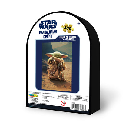 Star Wars The Mandalorian & Grogu 300pc | Collectible Shaped Tin | Prime 3D Lenticular Jigsaw Puzzle | 18x12" | 35766