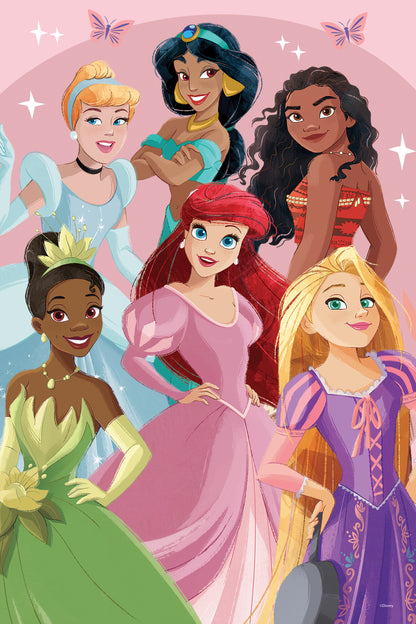 Disney Princess Group Portrait 300pc | Collectible Shaped Tin | Prime 3D Lenticular Jigsaw Puzzle | 18x12" | 35824