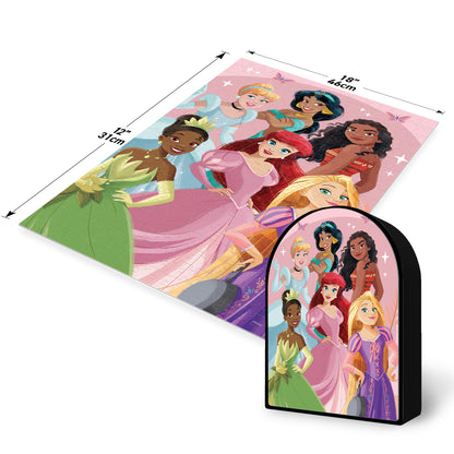 Disney Princess Group Portrait 300pc | Collectible Shaped Tin | Prime 3D Lenticular Jigsaw Puzzle | 18x12" | 35824