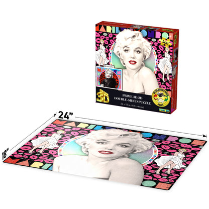 Puzzle 3D lenticulaire Marilyn Monroe de 500 pièces | Célébrez une légende d'Hollywood | 61 x 46 cm | 37520