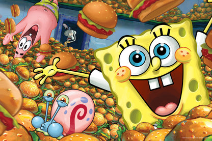 3D/2D Nickelodeon Sponge Bob Square Pants 150pc | Prime 3D Lenticular Jigsaw Puzzle | 18x12" | 37532
