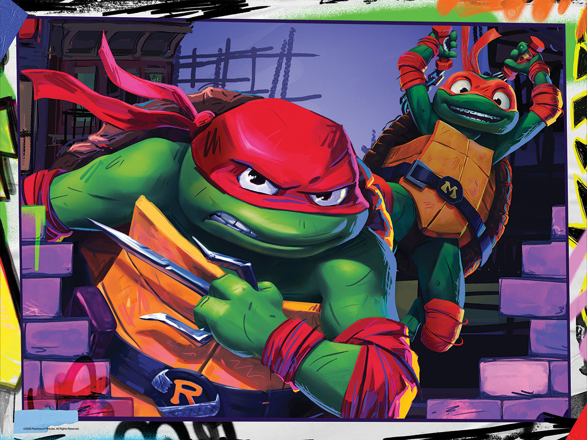 Teenage Mutant Ninja Turtles 3D/2D Nickelodeon 300 Piece 3D Lenticular Puzzle | Cowabunga Starts Here | 24x18" | 37540