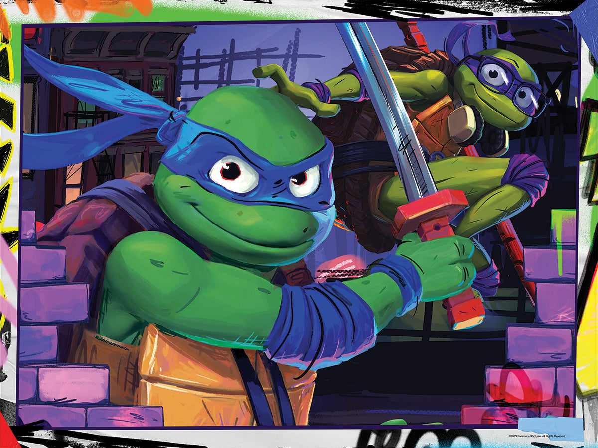 Teenage Mutant Ninja Turtles 3D/2D Nickelodeon 300 Piece 3D Lenticular Puzzle | Cowabunga Starts Here | 24x18" | 37540